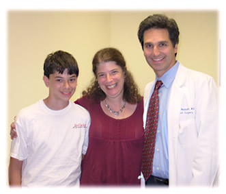Nancy Anton (center) with her son Kevin and Dr. Neubardt